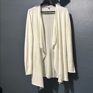 Michael Kors Soft Cream Open Cardigan